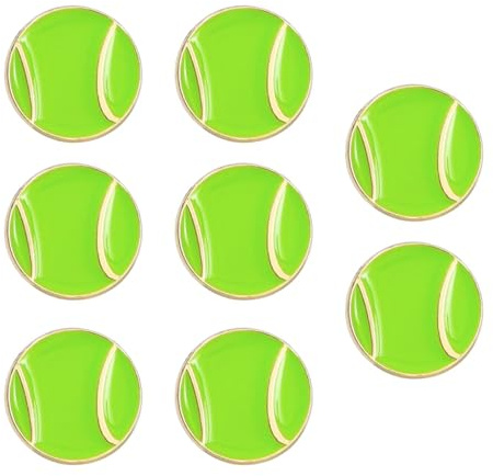 10 spille da bavero a forma di palla da tennis, per gli appassionati di tennis, zaini, berretti, borse