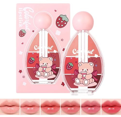 Palette De Gloss Pour Les Lèvres Kit De Rouge À Lèvres Brillant 6 Couleurs