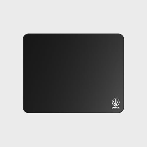 Pulsar Gaming Gears Hyperion Pro Firm Gaming Mouse Pad, L, Jet Black | Balanced Glide Speed, Lower Braking Resistance, Smooth Tracking, Precise Flick Control, Interlock Knit Fabric