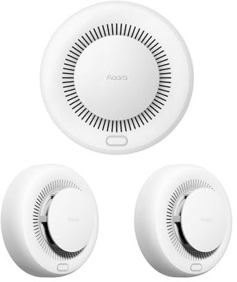 Aqara Detector de Humo-3Pack, Requiere Aqara Hub Zigbee 3.0, Sirena 85 dB