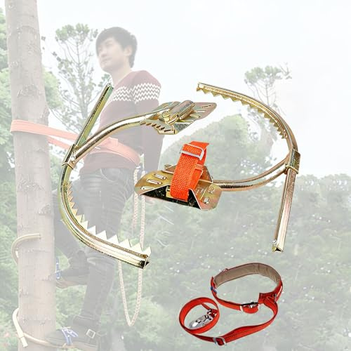 Adjustable Non-Slip Pole Climbing Spikes with Sturdy Belt for Tree Harvesting and Cutting
