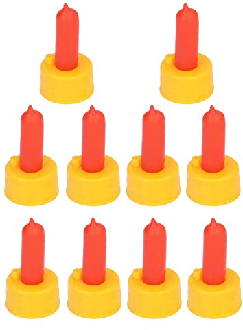 Naroote 10 Pezones de Lactancia de Cabra Roja de Silicona para Orificio de Ventilación de Alimentación de Animales Pequeños Huérfanos para Perros, Potros, Ligeros Portátiles (2,2x1,2 pulgadas)