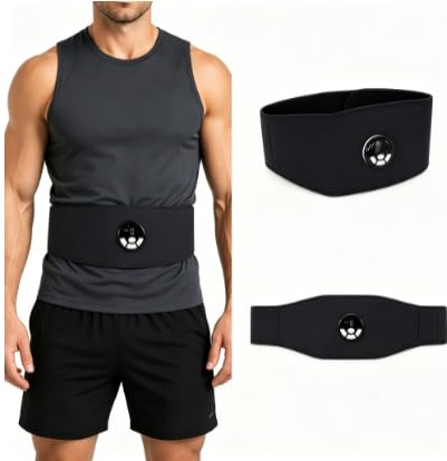 EMS Bauchmuskeltrainer, Bauchmuskeltrainer Elektrisch mit 8 Modi, EMS Trainingsgerät für Bauchmuskel Muskelaufbau, Bauchstraffungsgürtel, Fitnesstrainer für die Bauchtaille, USB wiederaufladbar