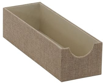Household Essentials Brown 720-1 Deep Drawer Organizer Box for Storage | 12 in x 4 in x 3.13