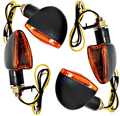 LED-Mafia Halogen Mini Blinker kurz - Arrow Motorrad Quad Custom orange ECE Kennung E (4)