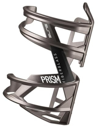 Elite Prism Links – Titanium Metal Flaschenhalter Schwarze Grafik – Leichter Trinkflaschenhalter für MTB Rennrad Gravel E-Bike – Stabil Universal Side-Entry