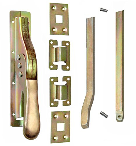 1 Set Tortreibriegel Torverschluss Türtreibriegel Stangen 2140 mm Vierkant 14mm.