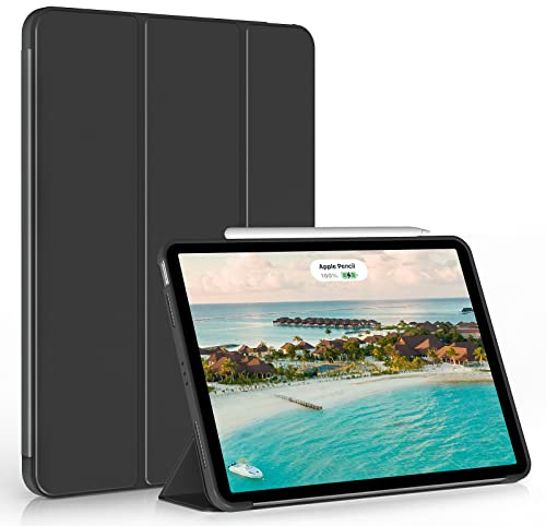 ZOYU Hülle für iPad Air 11 Zoll (M4/M3/M2) & iPad Air 10,9 Zoll 5./4. Gen | Für iPad Air 11 2026/2025/2024, iPad Air 10,9 5/4 Gen 2022/2020, Auto Schlafen/Wachen, Slim Silikon Schutzhülle, Schwarz