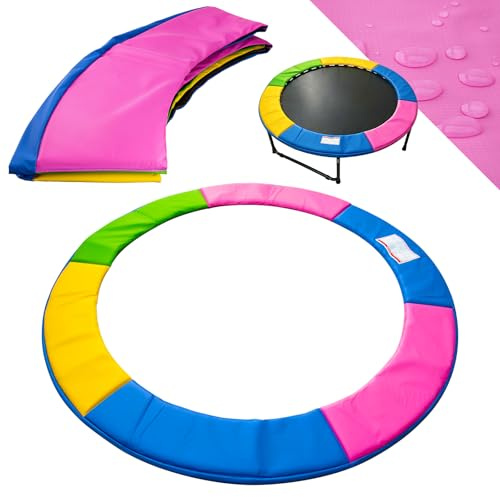 NONMON Trampolin Randabdeckung 305 cm, 30cm breit Federabdeckung für Gartentrampolin, reißfest UV-beständig Randschutz Trampolinzubehör Standardgröße - Mehrfarbig