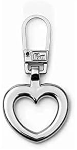 Prym 482371 Fashion-Zipper Herz silberfarbig, Silver