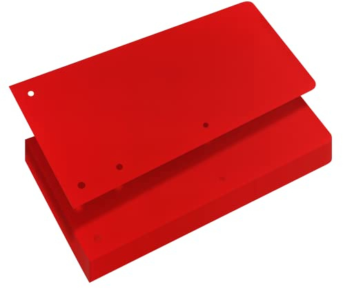 Netuno Lot de 50 intercalaires pour classeur - Vert - 240 x 105 mm - Intercalaires en carton 190 g/m² - 4 perforations pour trier et séparer des documents - Bandes intercalaires