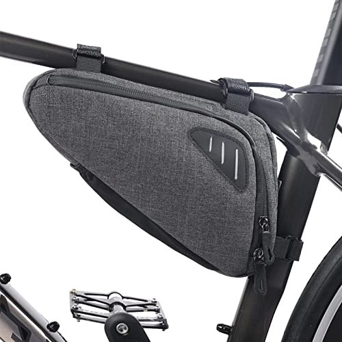 Fahrradrahmentasche Wasserdichte Fahrraddreiecktasche Fahrradvorderrohrtasche Große Kapazität Satteltasche Aufbewahrungstasche Fahrradzubehör für Telefon Bargeld Reparaturwerkzeug Geschenke für Mann