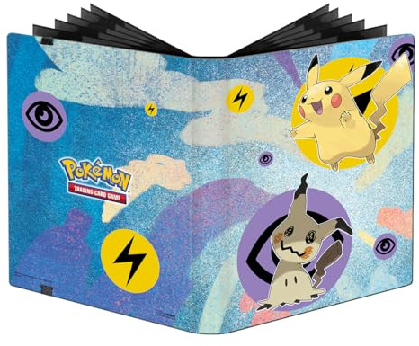 Ultra PRO - Album di carte collezionabili Pokémon Pikachu & Mimikyu, 9 tasche, Giallo a pois