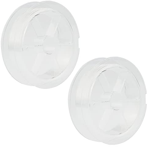 2 Piezas 100M Línea de Pesca, Monofilamento Fuerte Nailon, Hilo de Pesca Transparente, Alambre de Nailon, Para pesca de agua dulce y fabricación de joyas (Diámetro 0.125mm y 0.145mm)