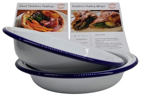 Large Yorkshire Pudding Baking Tin Set - 2x Individual Yorkie Pudding Tins, – Ideal Pie Dishes for Oven, Ovenproof Dishes and Baking Dishes for Making Yorkshire Puddings and Pies with Ease