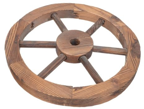 Happyyami Holzrad Für Wanddekor Vintage Wagenrad Aus Holz Runde Holzrad-wanddekoration Für Wohnzimmer Und Innenraum
