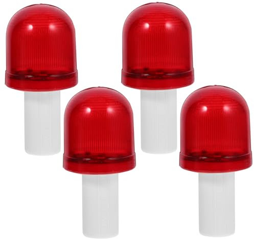 Mikinona Luci Lampeggianti Per Semaforo e Cono Luminoso Traffico, Set 4 Pezzi, Luce Di Emergenza Resistente Alle Intemperie, Per Parcheggio e Gestione Traffico Notturna