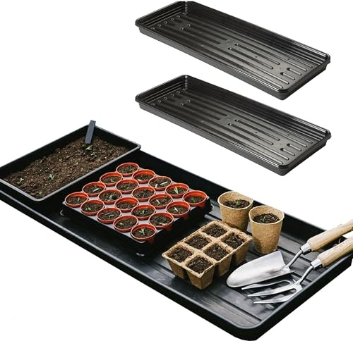 STAR SUPPLIES Strong Black Flower Plant Trays Easy To Handle