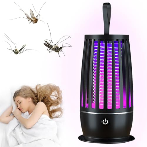 USEMI Insektenvernichter, Tragbarer Insektenfalle Elektrisch mit 20W UV-Lampe und USB, Mückenlampe Outdoor Camping, Mückenfalle Elektrisch für Hausgarten, Camping, Picknick