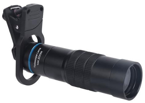Handy Kamera Objektiv, Teleskop 10x HD Zoom Objektiv, Klemmen Objektiv, Metall Multi Schicht Beschichtung Zusatzobjektiv, Teleskop für Mobiltelefone zum Betrachten von Spielen