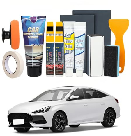 Perechges Reparador Arañazos Coche, Pulimento Quita Coche Arañazos para Reparación de Arañazos de Pintura, Ramitas, Clavos (12, Negro puro + Negro perla)