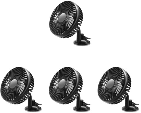 ULTECHNOVO 4pezzi Ventilatore Usb Per Auto Rotazione Ventilatore Scrivania Per e Compatibile e Consumo Design e