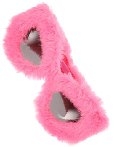 VALICLUD Flauschige Lustige Brille Für Trendige Partybrille Für Geburtstagsfeiern Funky Design Mit Pinkem Rahmen Party Dekoration Accessoire