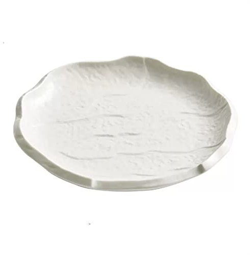 Assiettes à Dessert Assiette à manger blanche Assiette à manger en céramique Assiette à dîner irrégulière Assiette à vaisselle Assiette à dessert Ustensiles de maison Hôtel Café Assiette plate Assiett