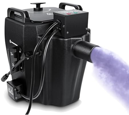 DOJOEUU Máquina de Niebla de Baja Altura, Máquina de Hielo Seco de 3500 W con Luces Indicadoras, Cobertura de 2152 pies², Control de Temperatura, Nebulizadora de Escenario para DJ, Ideal