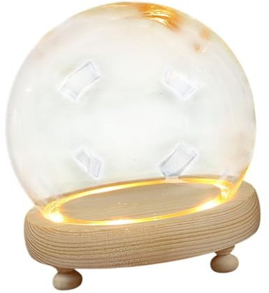 Gcljlmy Display Dome with Wooden Base, Glass Dome Base, Centerpiece, Dollhouse Decoration, DIY Display Case, Bell Glass Display Case (20CM)
