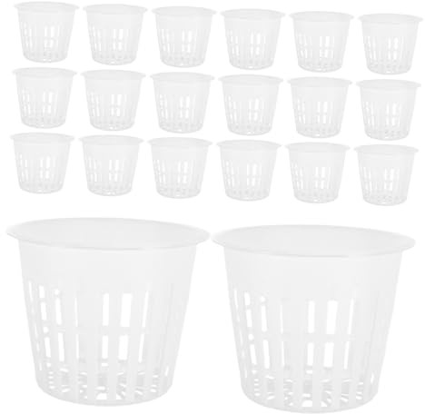 TOYANDONA 60pcs Hydroponic Grow Baskets Plastic Mesh Net Cups for Nursery Planting Reusable Hydroponic Net Pots for Water Cultivation Diy Projects