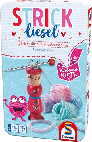 Strickliesel NEU 2025: Bring-Mich-Mit Spiel in Metalldose | Bring mich mit Spiel in der Metalldose
