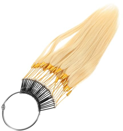 Hohopeti 30 pièces Échantillons Vrais Cheveux Nuancier Couleur Naturelle pour Test Coiffure Salon Professionnel Kit Analyse Coloration