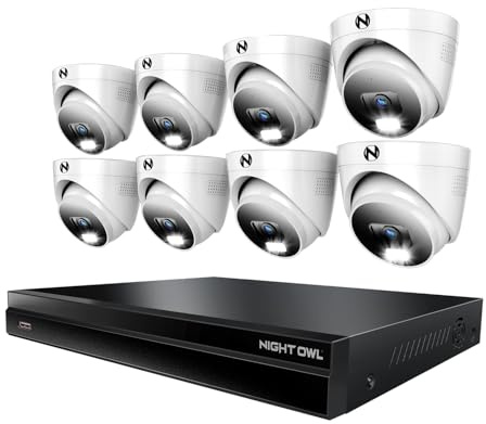 2-Way Audio 32 Channel 12MP NVR with 8TB HDD and 8 Wired IP 4K Deterrence Dome Cameras