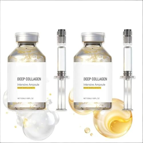 Ampolla Facial De PéPtido De Seda De ColáGeno Profundo, Ampolla De ElevacióN Intensiva De PéPtido De Seda, Para Apretar Y Levantar La Cara,2PCS