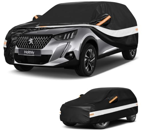 Holthly Bache Voiture Exterieur SUV pour Peugeot 2008（2013-2026） Housse Voiture à 10 Couche,Bache Voiture 100% Imperméable,Bâche Protection Voiture écran Solaire,Protection UV,Anti Rayures