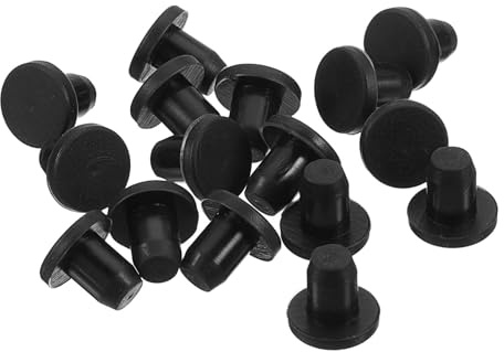 TA-VIGOR 32Pcs Silicone Hole Plug, Rubber Stoppers Sealing Hole Cover Caps, Waterproof Bungs for 5mm / 0.20 Holes Bottle Pipes, Black
