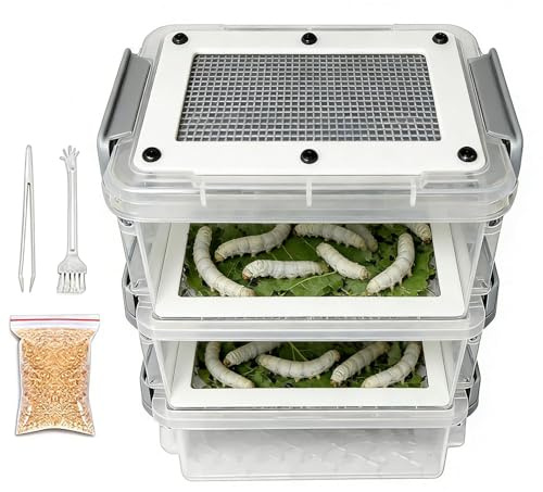 Kit de cría de de harina , 3 capas de cría de de maíz, de alimentación de de seda, para padres de mascotas, criadores, aficionados, agricultores, granja, escuela