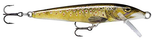 Rapala - Original Floater Angelköder - Angelzubehör aus Balsaholz - Süßwasser Spinnköder - Lauftiefe 0.9-1.5m - Fischköder 7cm, 4g - Hergestellt in Estland - Live Brown Trout