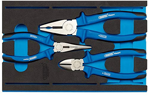 Draper 63262 Heavy Duty Plier 3 Piece Set in 1/4 Drawer Eva Insert Tray