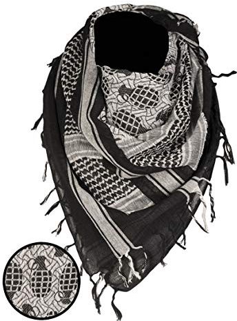 Mil-Tec Mode-Schal-12609002 Mode-Schal Schwarz/Weiss OneSize