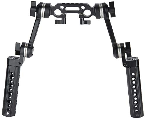 NICEYRIG Rosette Handle Grip Kit with Extension Arm ARRI Standard Rosette Mount Adapter 15mm Rod Clamp for Run N Gun Shooting Support
