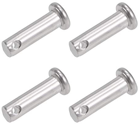 Sourcingmap - Spille a foro, con testa piatta in acciaio inox 304, 4 pezzi