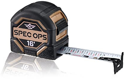 Spec Ops Tools Metro a nastro da 4,6 m, lama a doppia faccia da 3,8 cm, custodia composita di grado militare, donato al 3% ai veterani