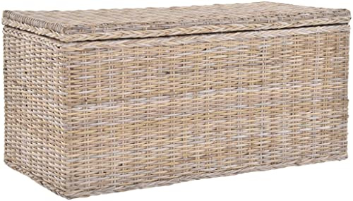 Korb-Outlet Truhe/Wäschetruhe aus Rattan (Natur Grau, MAX)