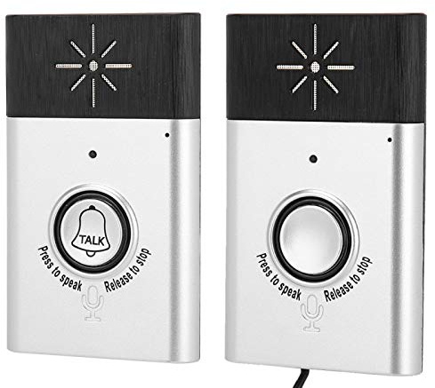 Interphone Sans Fil Bidirectionnel 2.4GHz Système de Sonnette Portable Vocal Double Voie avec Veille Ultra Longue pour Maison et Bureau