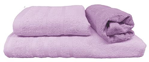 Greenbelt Century Juego Completo de Toallas Fibras bambú Turbante Pelo,Lavabo y Ducha-Rosa