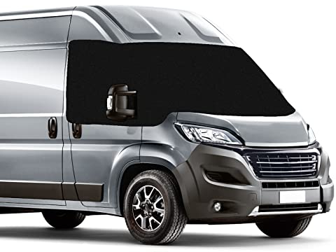 LCAUTFR Pare-brise de voiture pour Fiat Ducato - Protection solaire pour camping-car - 600D Oxford - Anti-gel - Imperméable à l'eau
