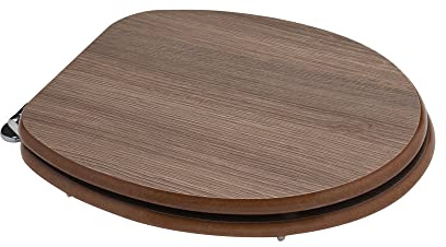 Kiamami Valentina - WC-Sitz aus MDF in Holzoptik Rauch-Eiche