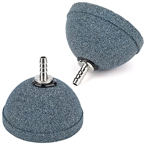 Pawfly Aquarium 6cm 2 Pack Bread Air Stone Bubble Diffuser Release Tool for Air Pumps Fish Tanks Buckets Small Ponds and DWC Reservoirs